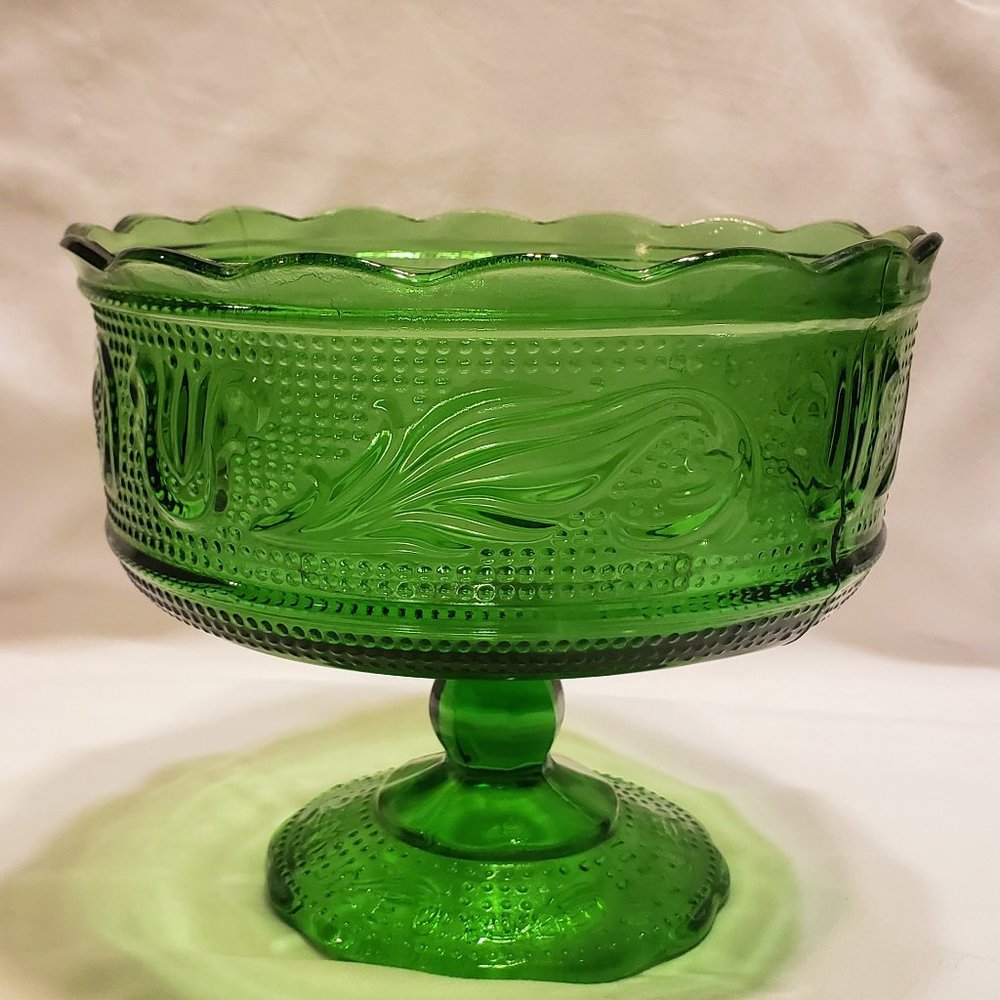 Vintage E.O. Brody Emerald Green Dish